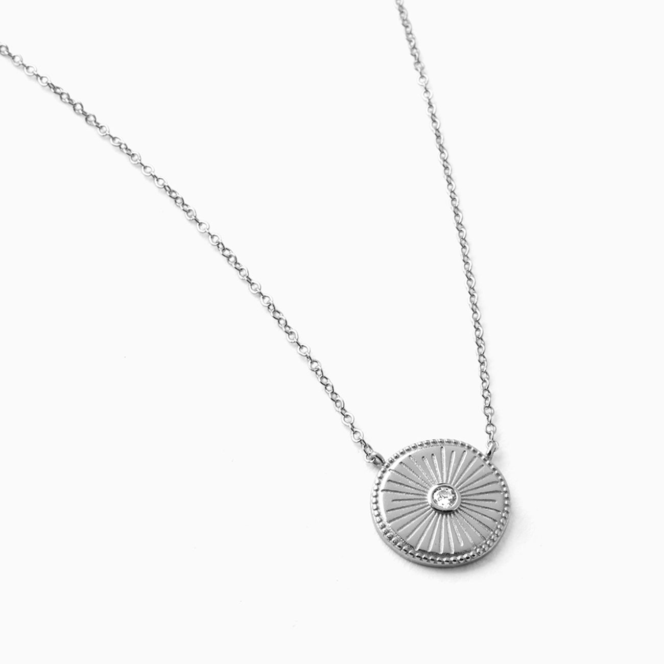 JIANEC08_0040_10_1300x Γυναικείο ασημένιο κολιέ KALK Medallion Zirconia Ασημί - Image 1