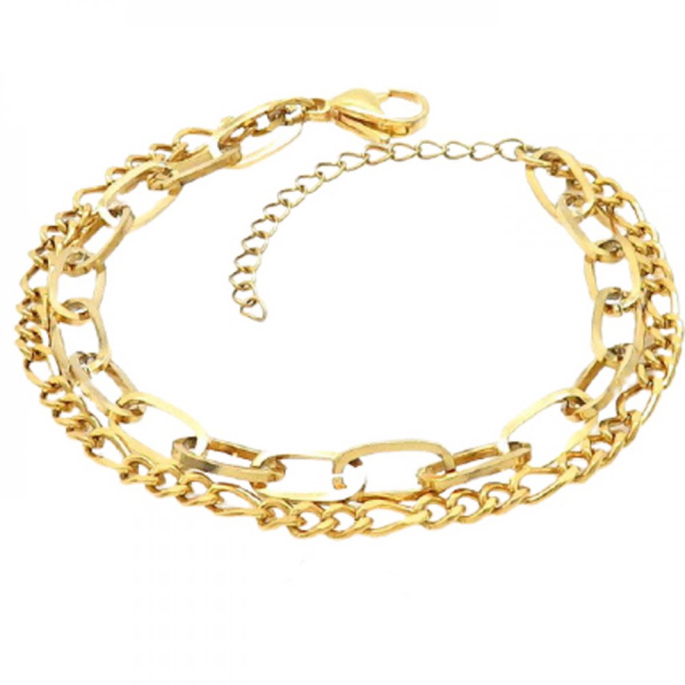 PUB49304G-1000x1000 ΒΡΑΧΙΟΛΙ PUPPIS STAINLESS STEEL GOLD PLATED - PUB49304G - Image 1