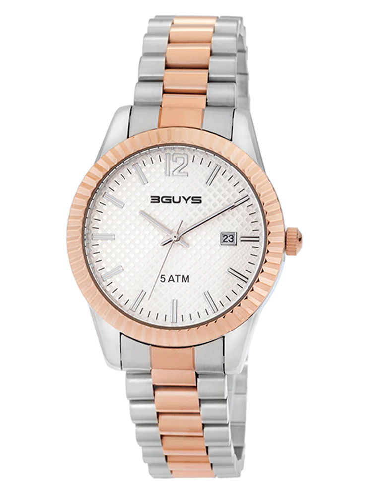 3G56002E85 3GUYS Two Tone Stainless Steel Bracelet 3G56002 - Image 1
