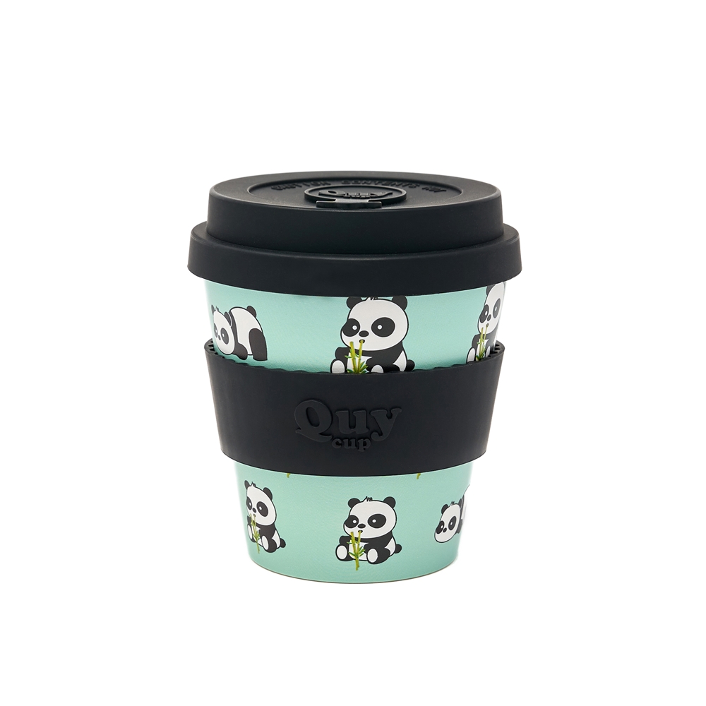 popup_911202210547 Επαναχρησιμοποιούμενο ποτήρι (R-Pet) Cappuccino Quy Cup Il Panda 250ml RPETBAMB25-523 - Image 1
