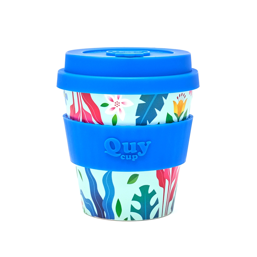 popup_911202211151 Επαναχρησιμοποιούμενο ποτήρι (R-Pet) Cappuccino Quy Cup Flower 250ml RPETBAMB25-729 - Image 1