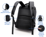 Lavor Ανδρικο Backpack Σακίδιο Πλάτης μαύρο Lavor-702 Black - Image 2