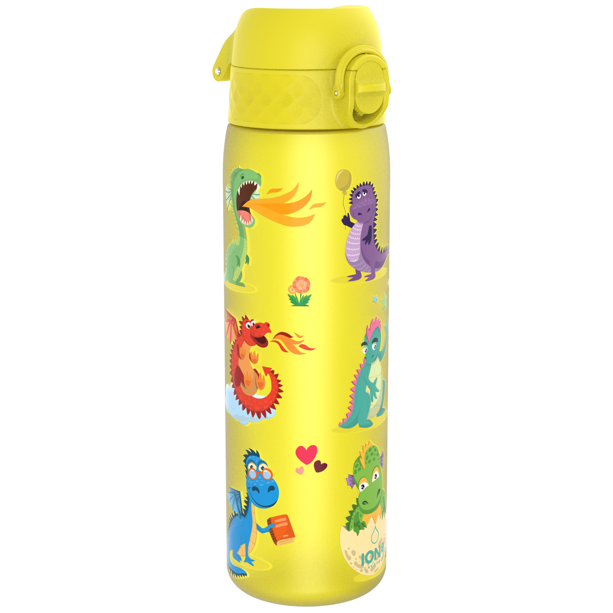 I8RF500PYDRAG Παγούρι Slim Πλαστικό 500ml Ion8 Dragons - Image 1