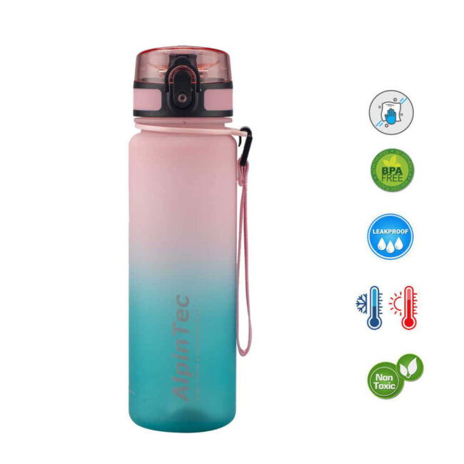 Alpintec-Παγούρι-Mood-500ml-Pink-Ciel-F-500PKCI-650x650 Παγούρι Alpintec Mood 500ml (Pink/Ciel) - Image 1