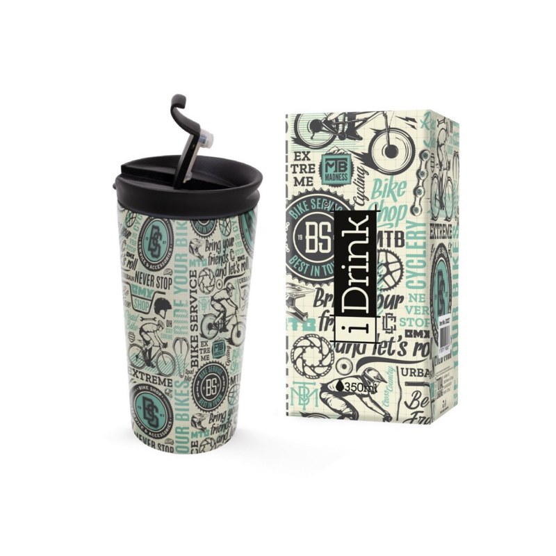 0047623 ΚΟΥΠΑ i DRINK ID0227 TRAVEL MUG 350ml BIKE - Image 1