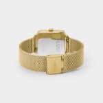 Cluse Gift Box, La Tetragone, Mesh Watch & Chain Bracelet, Gold Colour CG10320 - Image 5