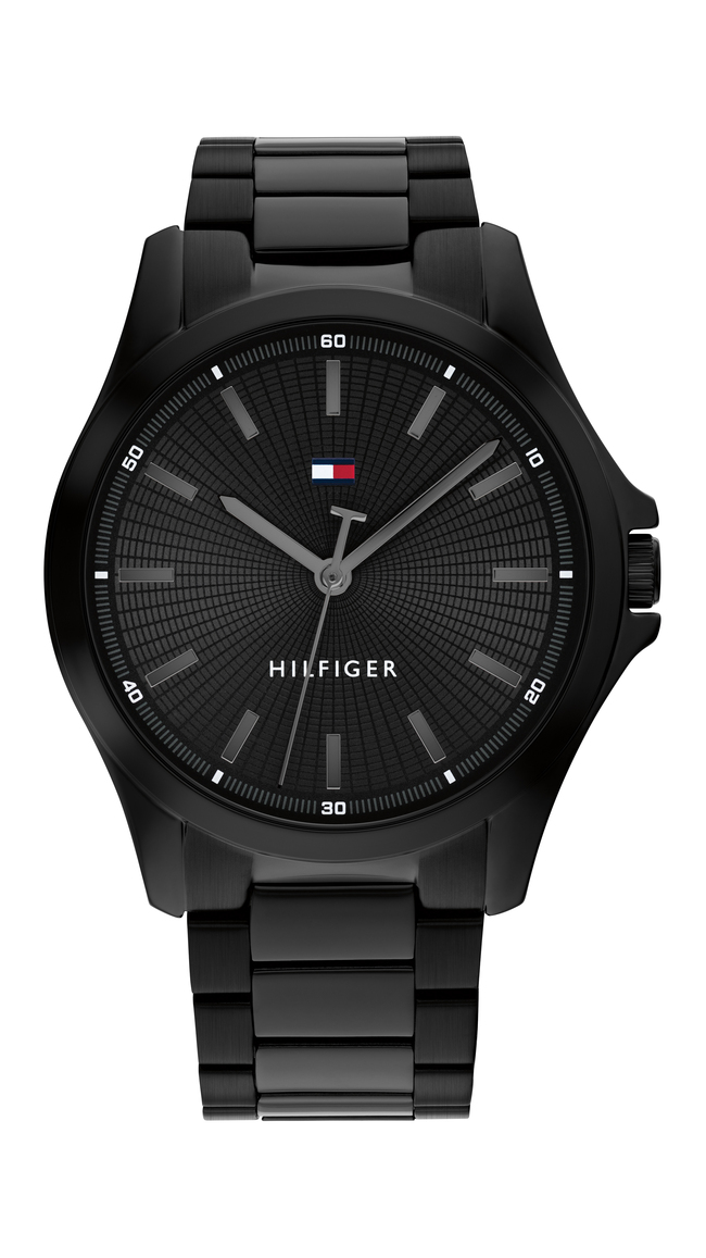 1710680_LRG_rgb_Web Ανδρικό Ρολόι Tommy Hilfiger 1710680 Black Stainless Steel Bracelet - Image 1