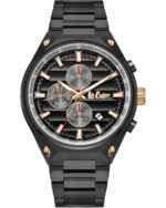 LEE COOPER Dual Time Black Metallic Bracelet LC08026.060