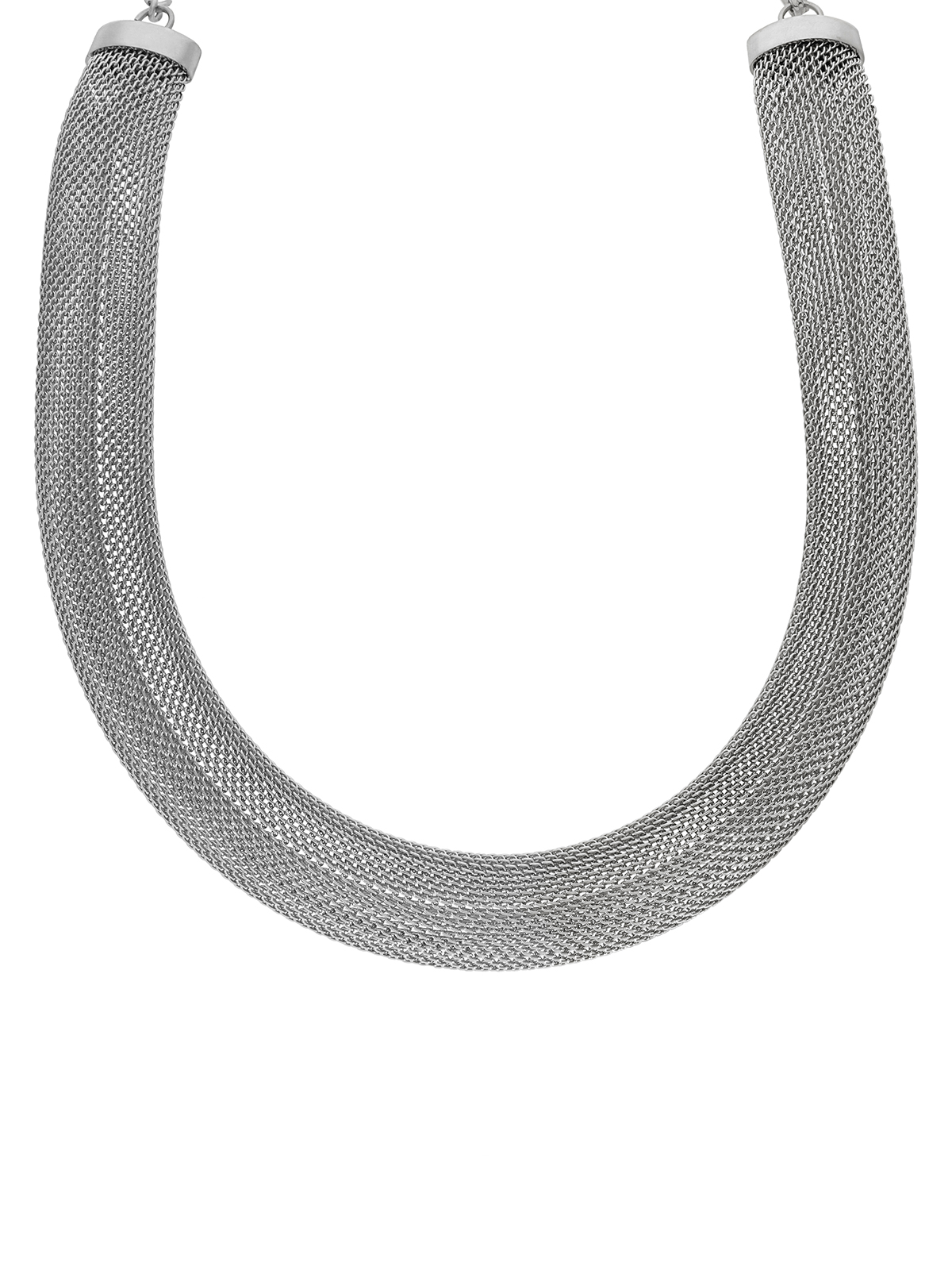 C02704AH Ατσάλινο Γυναικείο διχτυωτό chocker Marea C02704-AH - Ασημί - Image 1