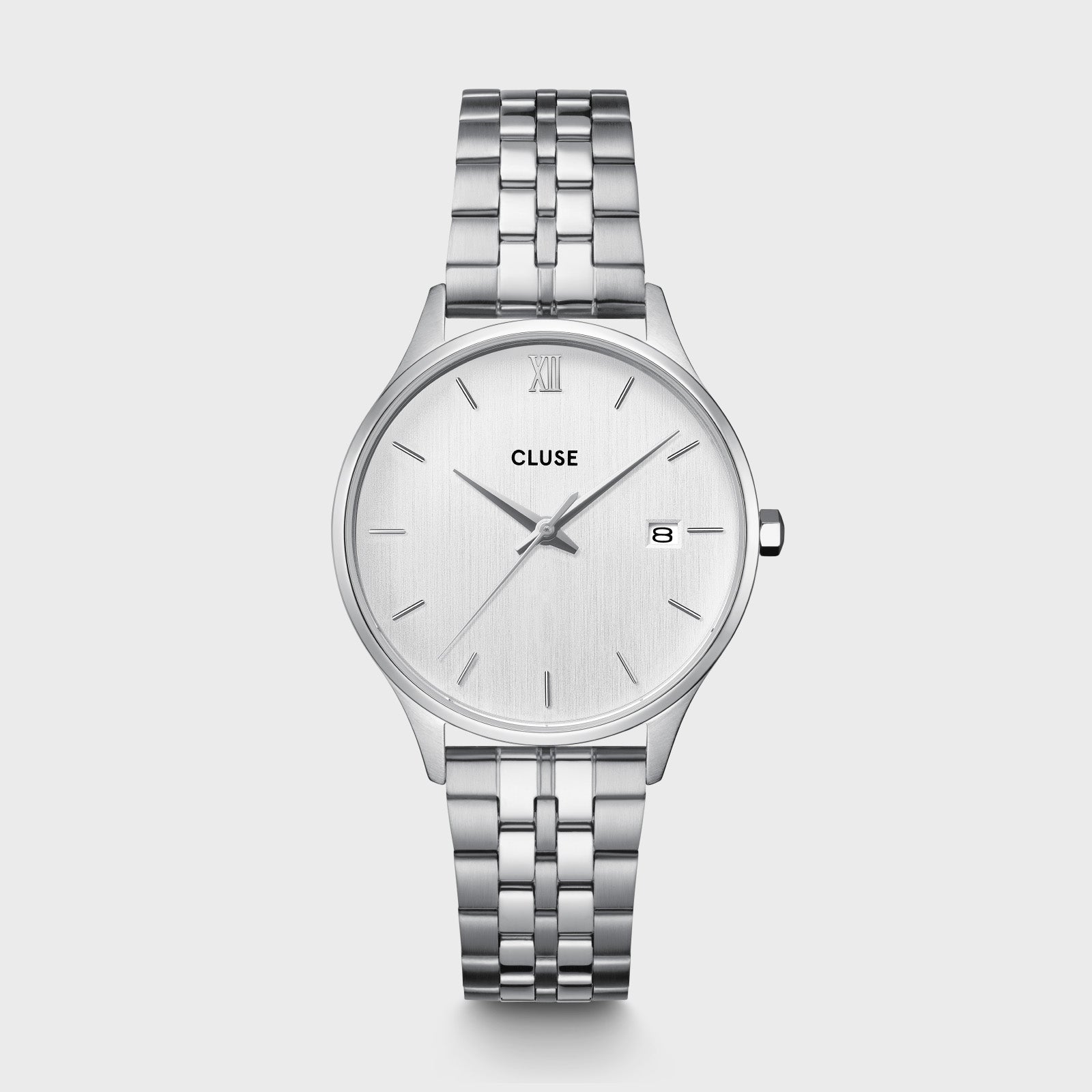 CW14303_frontal CLUSE Minuit Watch Silver Stainless Steel Bracelet CW14303 - Image 1