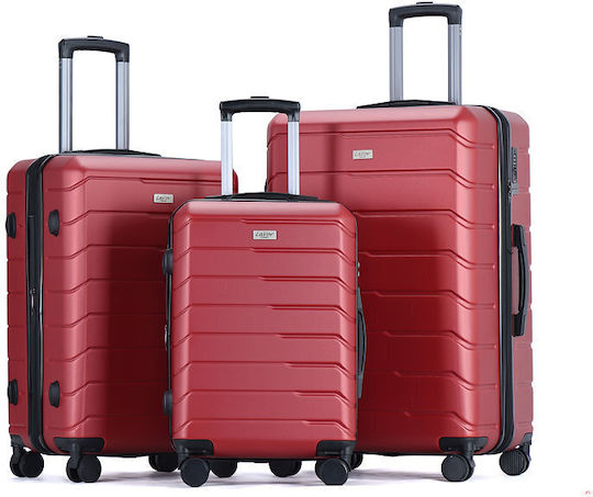 xlarge_20240731113113_lavor_valitses_taxidiou_sklires_kokkino_me_4_rodes_1_601 ΣΕΤ Βαλίτσα trolley Lavor 3τμχ - 1-601 Red - Image 1