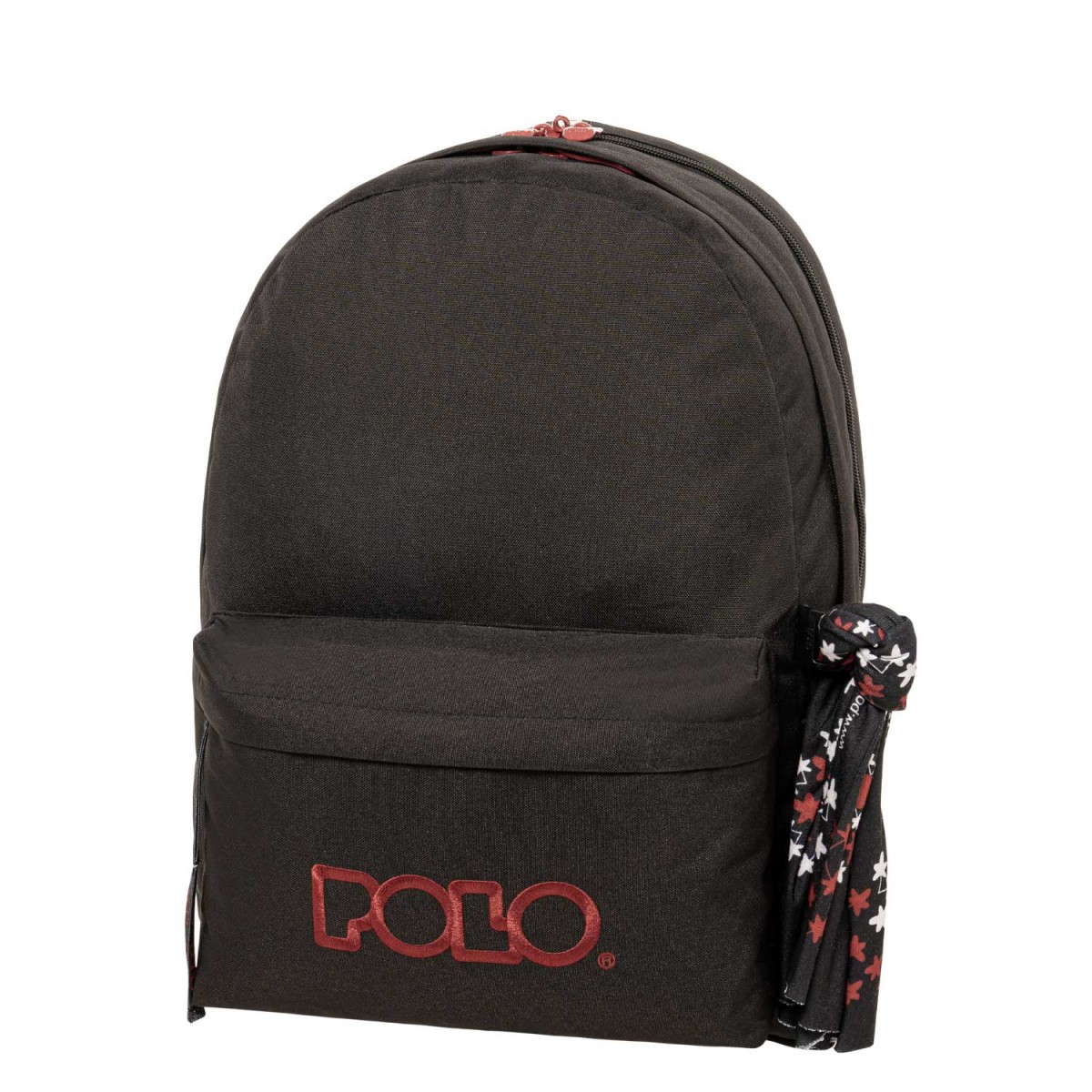901235-2033-1200x1200 POLO Σχολική Τσάντα Original Double Scarf POLO 901235-2033 - Μαύρο - Image 1
