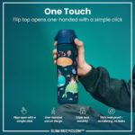 Πλαστικό Παγούρι Slim 500ml Ion8 Με Φάλαινες - Μπλε - Image 3