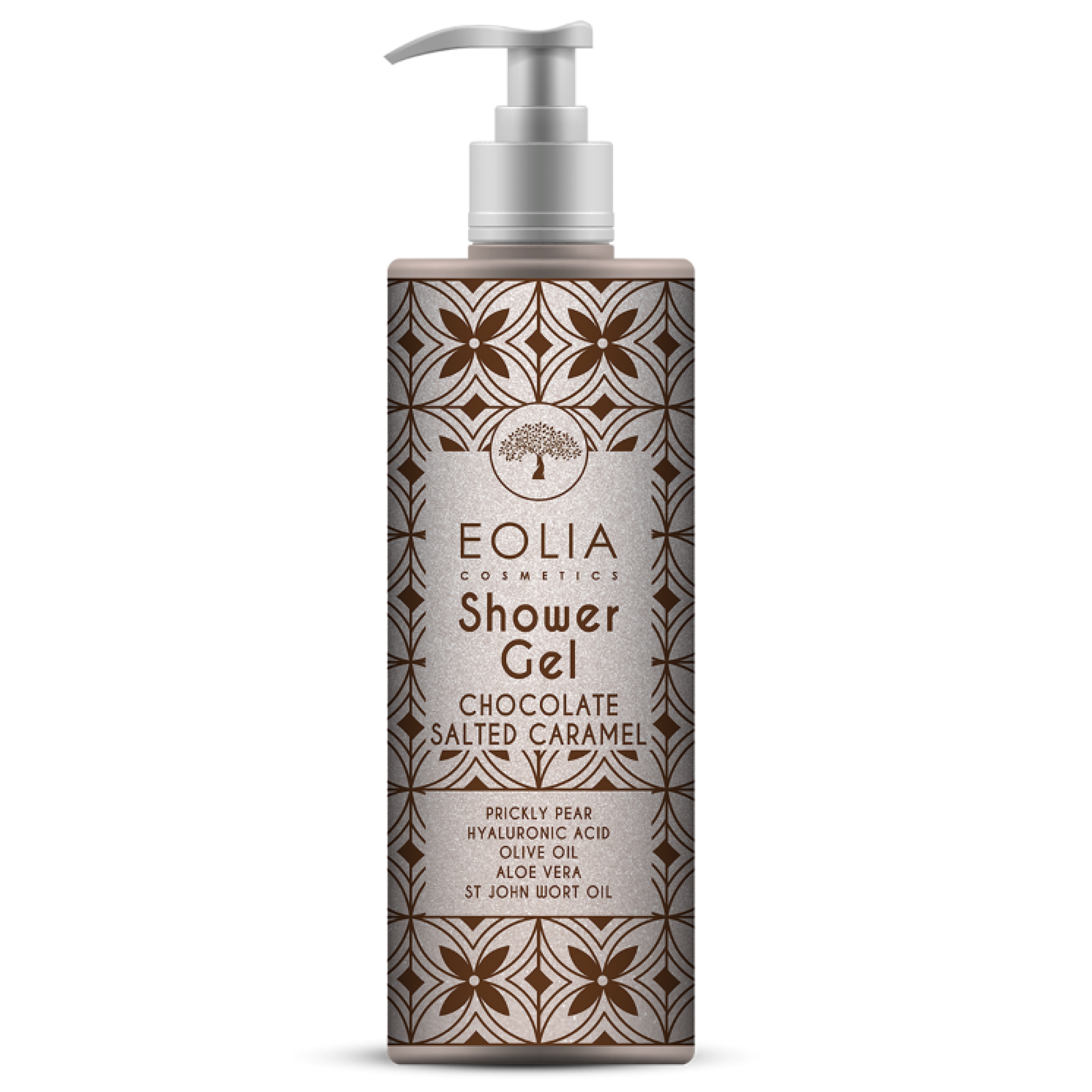 3D_Body_ShowerGel_Chocolate-2000x2000h Eolia Cosmetics Shower Gel Chocolate & Salted Caramel 250ml - Image 1