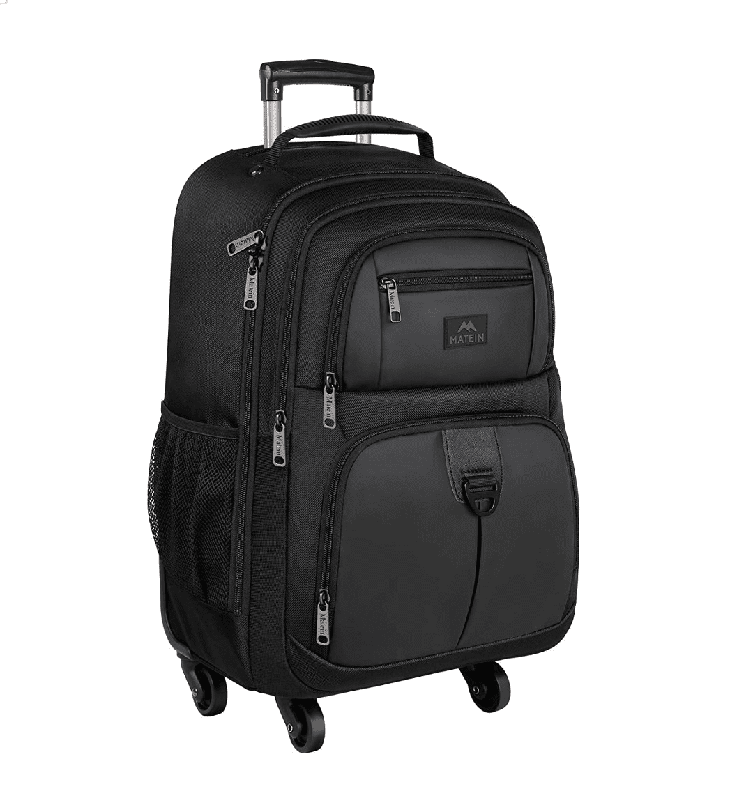 1212 Σακίδιο πλάτης Τροχήλατο 45L Laptop 17” Matein 1212 μαύρο - Image 1