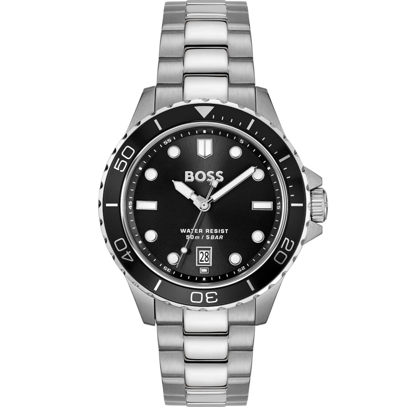 20250909120012_hugo_boss_troper_andriko_roloi_42mm_mpatarias_me_asimi_metalliko_mprasele_1514295 Hugo Boss Ανδρικό Ρολόι Troper Sport με ατσάλινο μπρασελέ 1514295 Ασημί - Image 1