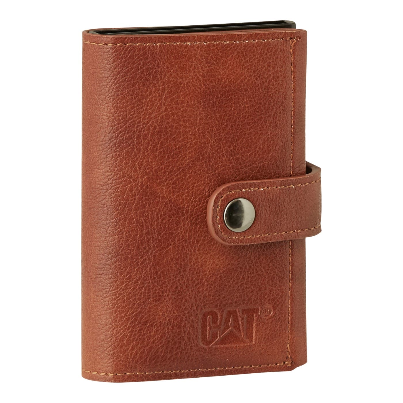 84365-529-Hard-Case-with-Leather-Cover-Cognac_1 Ανδρικό πορτοφόλι/Καρτοθήκη Caterpillar 84365-529 - Image 1