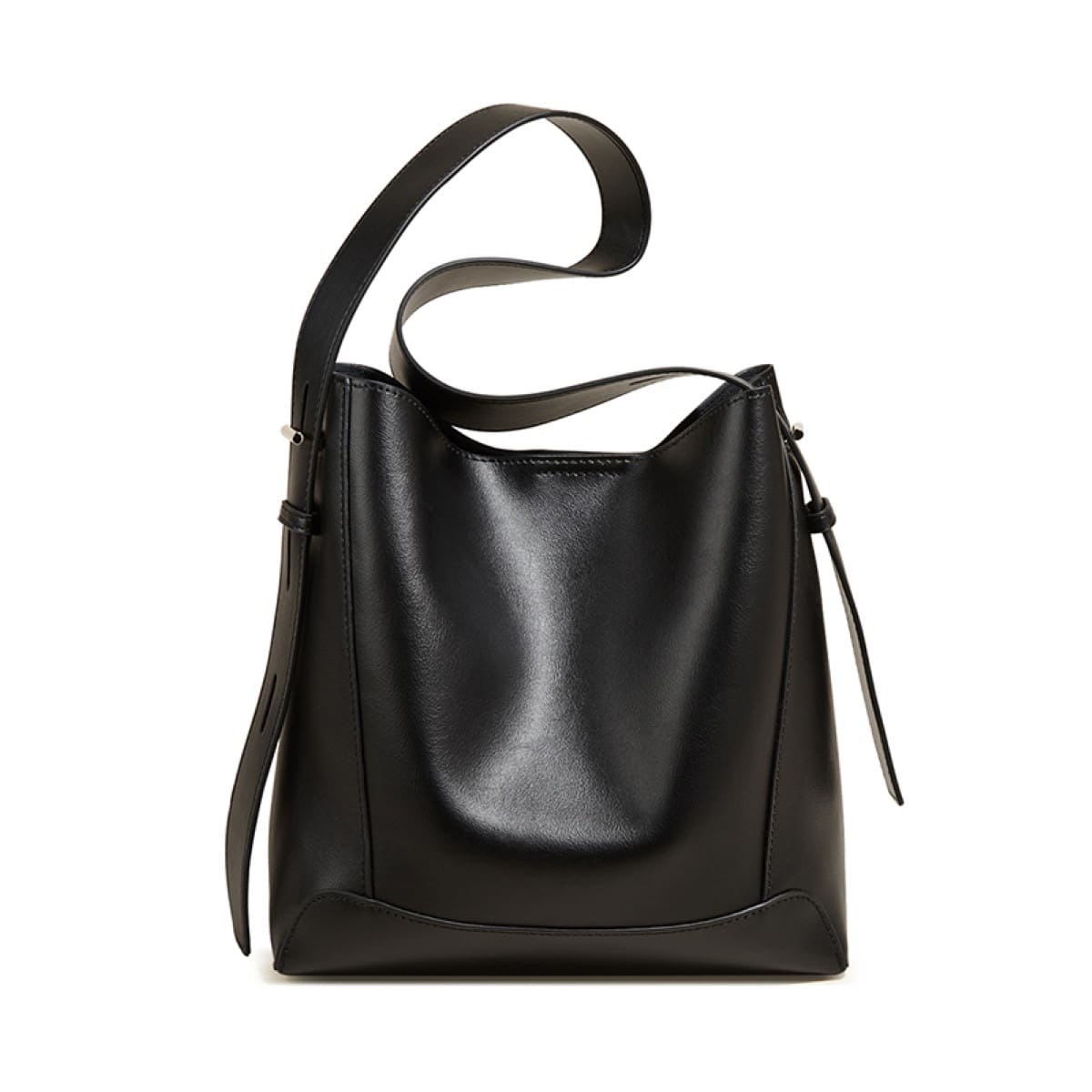 9136015F-6-1 Δερμάτινη Γυναικεία Τσάντα Shopper ‘Ωμου Foxer 9136015F μαύρο - Image 1