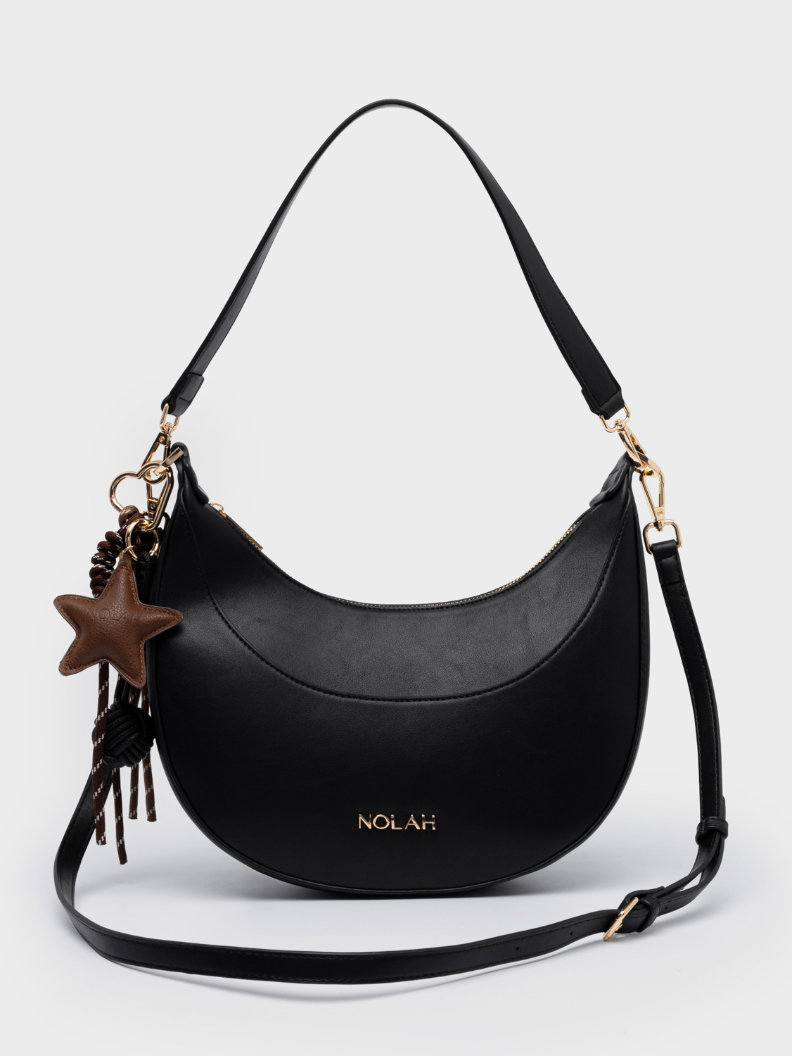 Fabela-Black-Light-Gold-5 Nolah γυναικεία τσάντα ώμου/χιαστί FABELA BLACK - Image 1