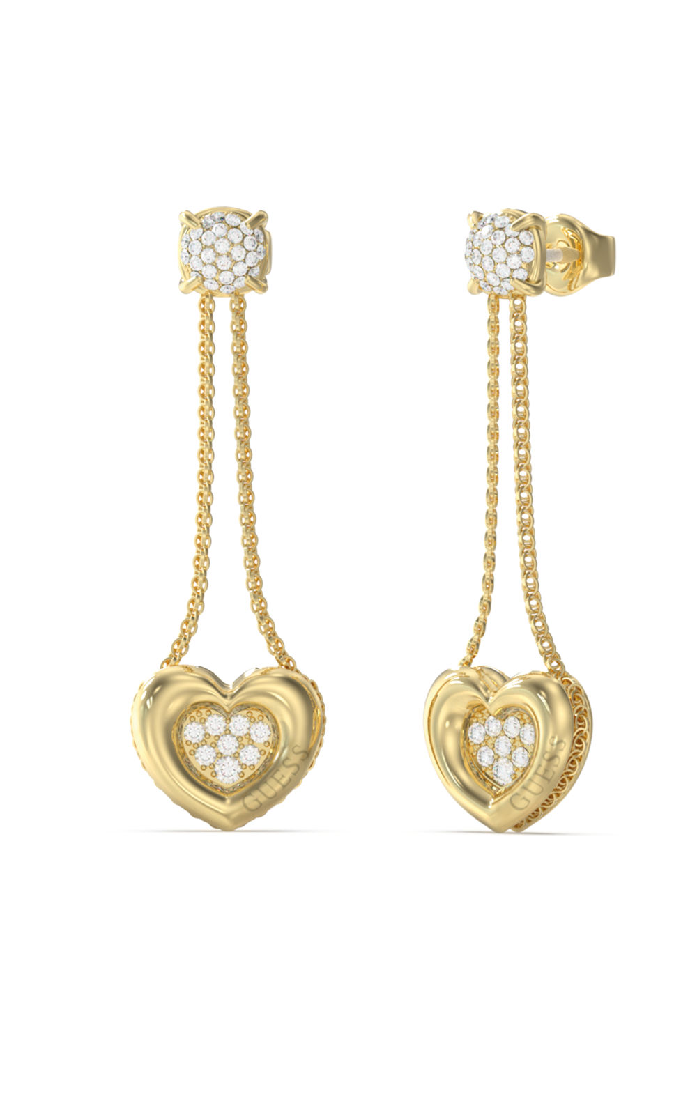 GUESS-STEEL-L.O.V.E.-JUBE05462JWYGT-U-Σκουλαρίκια-Χρυσά-Καρδιές-Με-Πέτρες GUESS STEEL L.O.V.E. JUBE05462JWYGT/U Σκουλαρίκια Χρυσά Καρδιές Με Πέτρες - Image 1