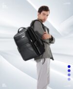 Δερμάτινο Σακίδιο πλάτης Αντικλεπτικό 30L Laptop 17,3” Bopai 61-121961 μαύρο - Image 2