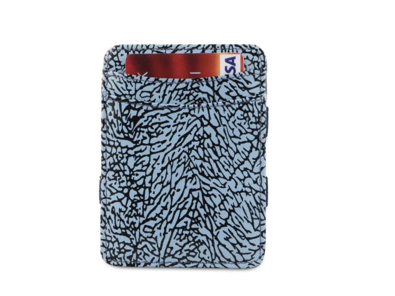 CP1-RFID-ELB-FOTO 2 KAART Δερμάτινο πορτοφόλι magic wallet Hunterson CP1-ELB Elephant Μπλε - Image 1