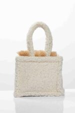SORENA HANDMADE TEDDY BEIGE MINI TOTE BAG SBST-0008-0012 - Image 3