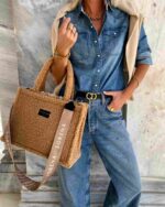 SORENA TEDDY HONEY MEDIUM TOTE BAG SBMT-0007-0011 - Image 4