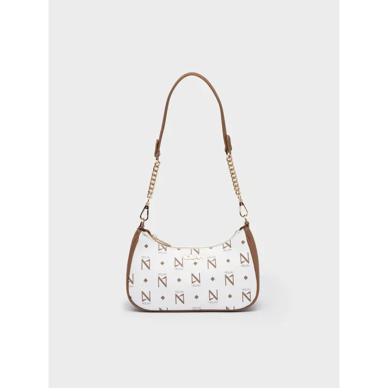 Mona-White-Brown-Light-Gold-1-800x800 Nolah γυναικεία τσάντα ώμου/χιαστί MONA WHITE BROWN LIGHT GOLD - Image 1