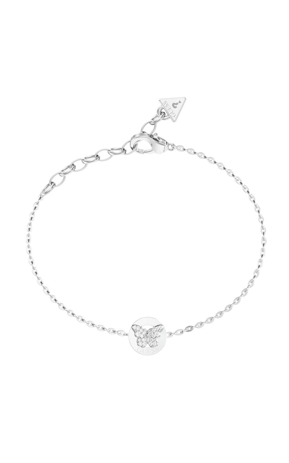 GUESS-STEEL-BORBOLETA-JUBB06135JWRHL-Βραχιόλι-Ασημένιο-Με-Πεταλούδα GUESS STEEL BORBOLETA JUBB06135JWRHL Βραχιόλι Ασημένιο Με Πεταλούδα - Image 1