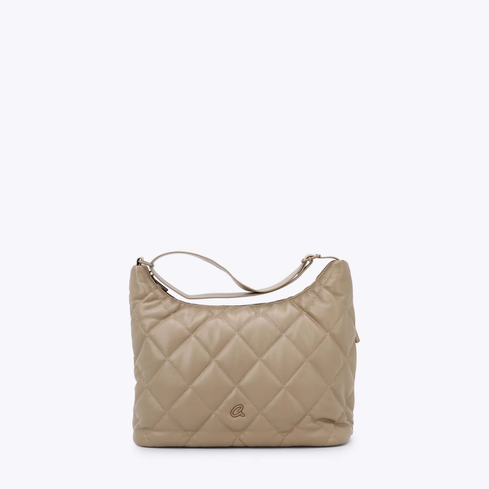 2_1010-3685_BEIGE001_1 AXEL ΤΣΑΝΤΑ ΩΜΟΥ PUFFY ΚΑΠΙΤΟΝΕ 1010-3684001 - ΜΠΕΖ - Image 1