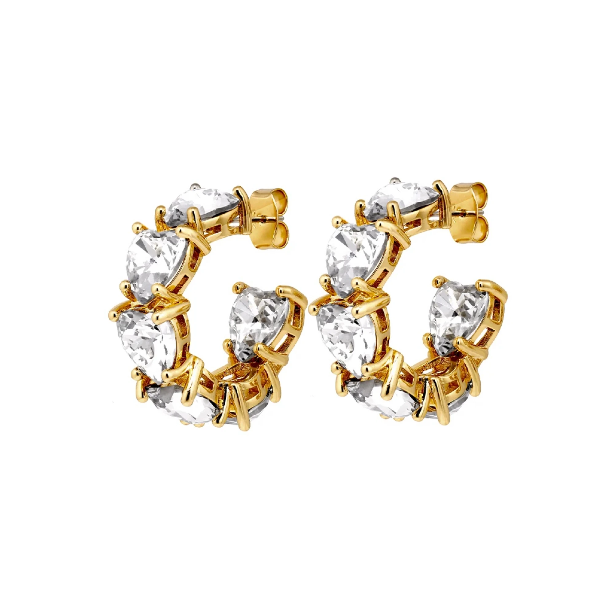 dyrberg-kern-hardy-gold-white-crystals-480014-2000x2000h DYRBERG/KERN γυναικεία σκουλαρίκια HARDY 480014 - Image 1