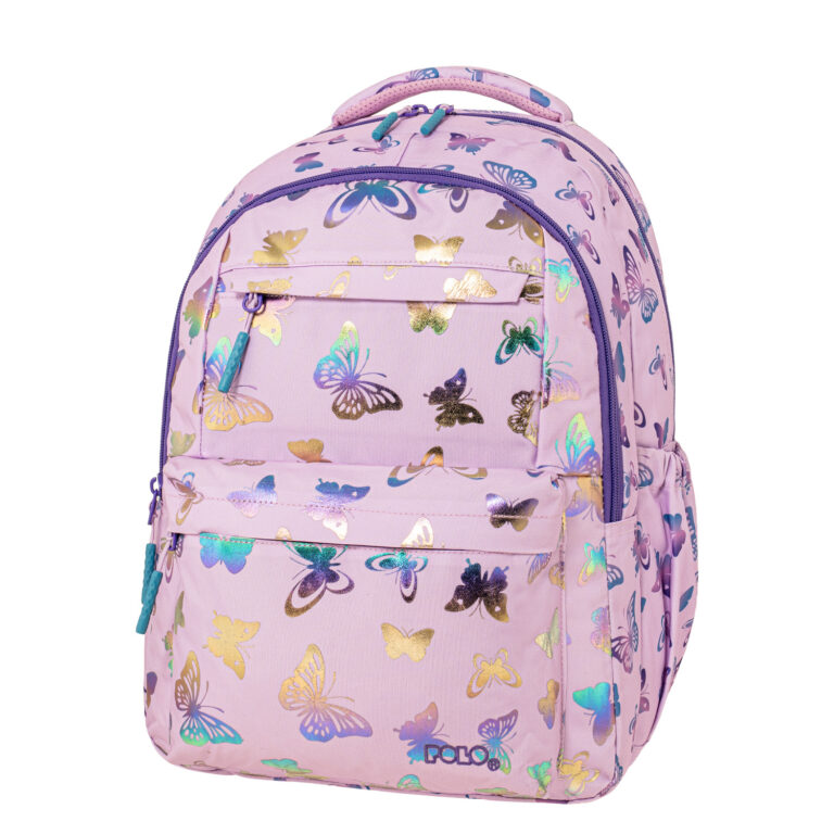 5201927143596-1-768x768 Polo Σακίδιο Πλάτης SPARKLE BUTTERFLY 901061-8436 - Ροζ - Image 1