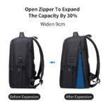 ARCTIC HUNTER τσάντα πλάτης B00490 με θήκη laptop 15.6", 27L, USB, μαύρη - Image 2