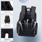 ARCTIC HUNTER τσάντα πλάτης B00544 με θήκη laptop 17", 40L, USB, μαύρη - Image 3