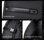 ARCTIC HUNTER τσάντα πλάτης B00866 με θήκη laptop 15.6", αεροστεγής θήκη, 35.5L/49.5L, μαύρη - Image 2