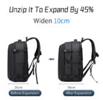 ARCTIC HUNTER τσάντα πλάτης B00866 με θήκη laptop 15.6", αεροστεγής θήκη, 35.5L/49.5L, μαύρη - Image 4
