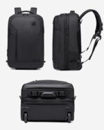 ARCTIC HUNTER τσάντα ταξιδίου LG00861 με θήκη laptop 15.6", τροχήλατη, 42L/54L, μαύρη - Image 2