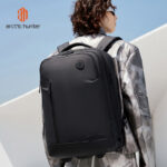 ARCTIC HUNTER τσάντα ταξιδίου LG00861 με θήκη laptop 15.6", τροχήλατη, 42L/54L, μαύρη - Image 5