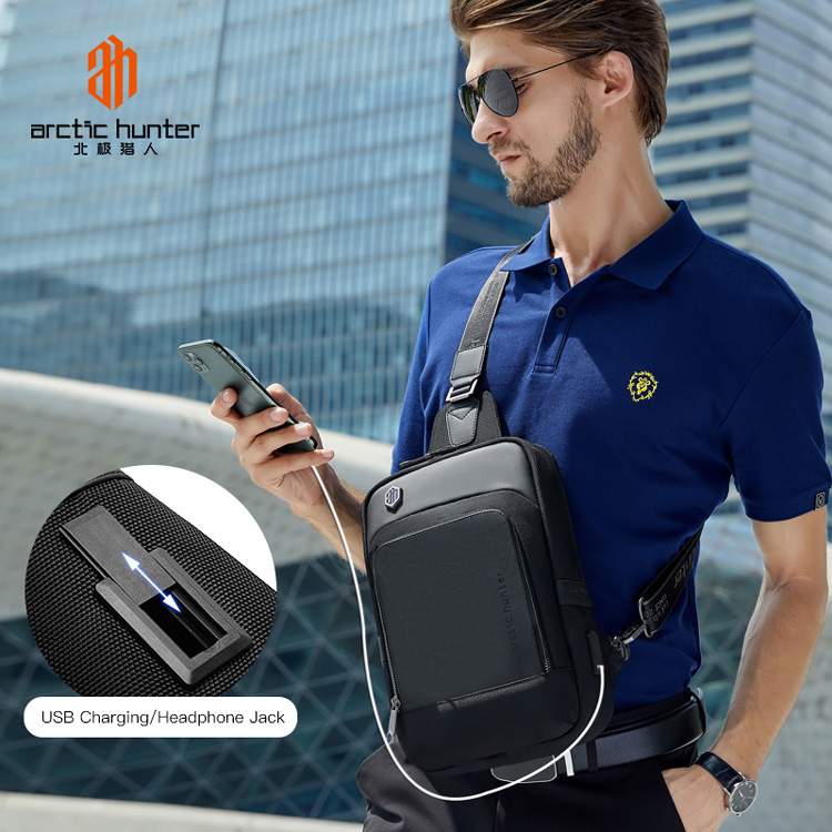 XB00116-BK-3 ARCTIC HUNTER τσάντα Crossbody XB00116 με θήκη για tablet, 7L, μαύρη - Image 1