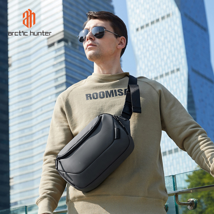 Y00561-GY-1 ARCTIC HUNTER τσάντα Crossbody Y00561 με θήκη tablet, 4L, γκρι - Image 1