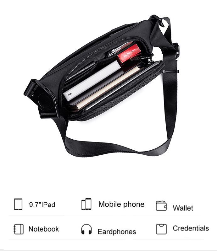 Y00569-GY-4 ARCTIC HUNTER τσάντα μέσης Y00569 με θήκη tablet, 3.5L, γκρι - Image 1