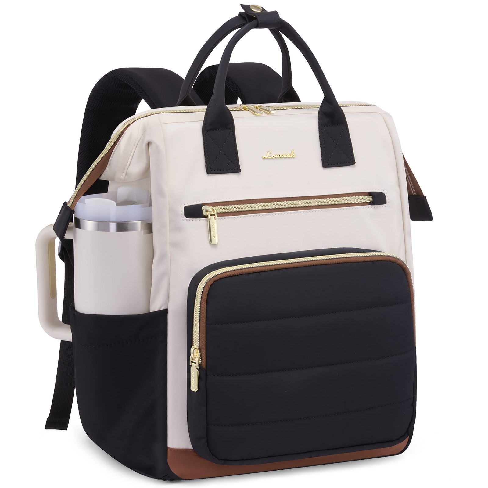 MB5116-1-1 Σακίδιο Πλάτης Ταξιδιού Lovevook 15,6'' MB5116 Beige Black Brown - Image 1