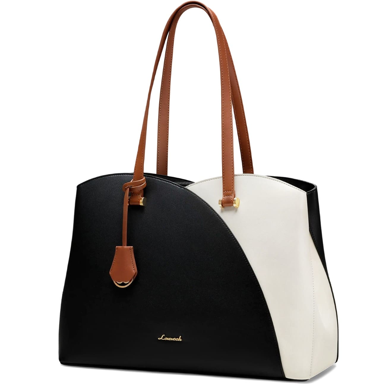 WB3290-1 Γυναικεία Τσάντα ώμου Lovevook 15,6'' WB3290 beige/black - Image 1