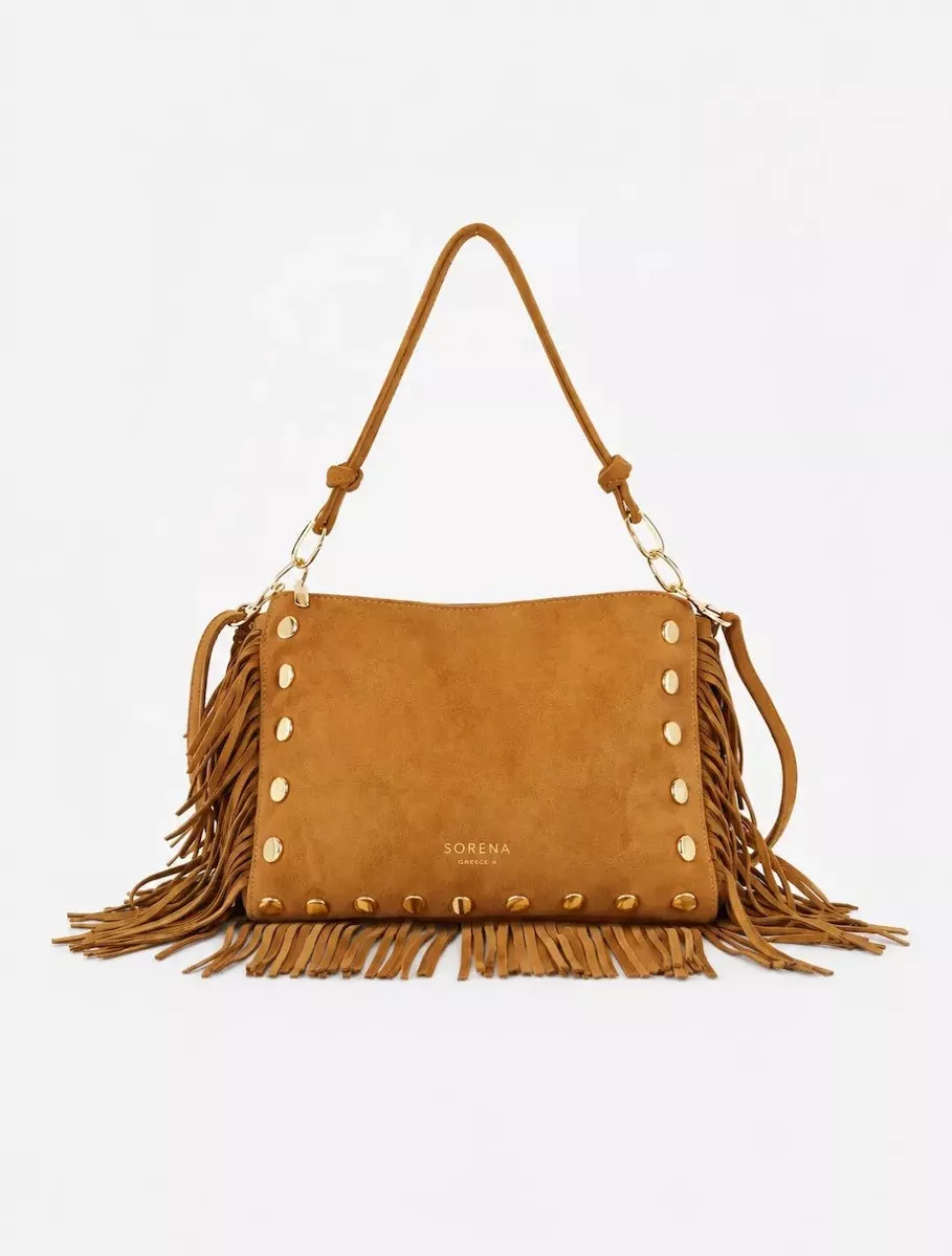 20260910160743_sf_202845399_18473 SORENA HANDMADE SIMONA SUEDE TABA CROSSBODY BAG SBCC-0092-0011 - Image 1
