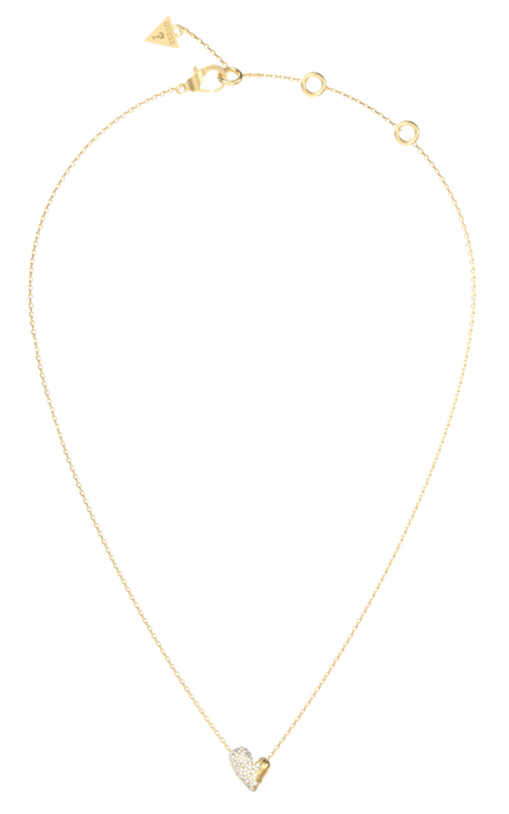 GUESS-STEEL-GOLDEN-LOVE-JUBN06370JWYGT-U-Κολιέ-Χρυσό-Με-Καρδιά-Με-Πέτρες GUESS STEEL GOLDEN LOVE JUBN06370JWYGT/U Κολιέ Χρυσό Με Καρδιά Με Πέτρες - Image 1