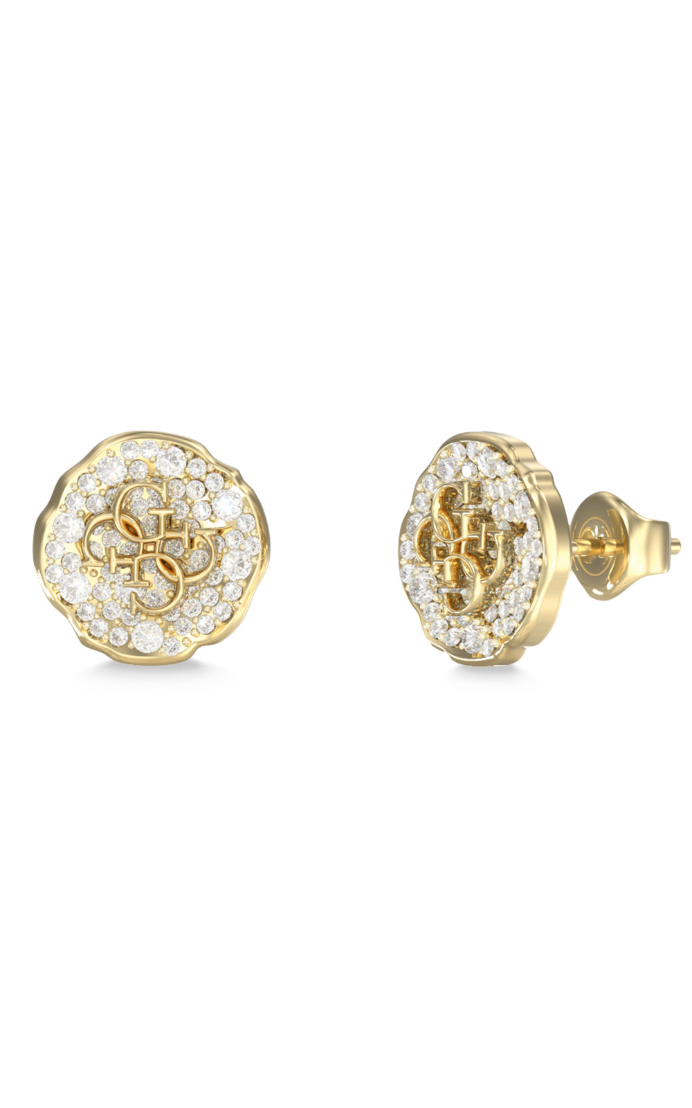 GUESS-STEEL-MORNING-GRACE-JUBE06381JWYGT-U-Σκουλαρίκια-Χρυσά-Με-Πέτρες-Και-Λογότυπο GUESS STEEL MORNING GRACE JUBE06381JWYGT/U Σκουλαρίκια Χρυσά Με Πέτρες Και Λογότυπο - Image 1