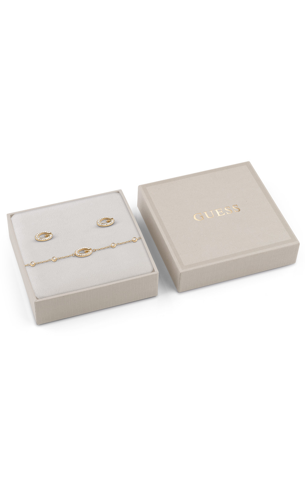 GUESS-STEEL-G-CAMDEN-JUBS06046JWYGS-Κουτάκι-Με-Χρυσό-Βραχιόλι-Και-Σκουλαρίκια GUESS STEEL G CAMDEN JUBS06046JWYGS Κουτάκι Με Χρυσό Βραχιόλι Και Σκουλαρίκια - Image 1